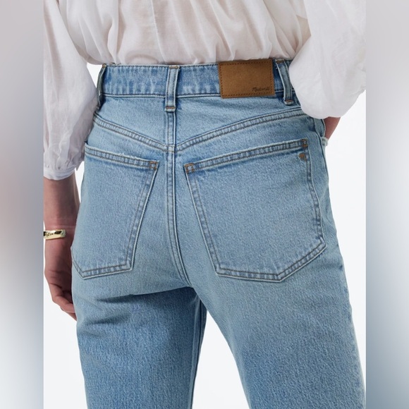 Madewell The Perfect Vintage Light Blue Straight Leg High Waist High Rise Jeans - Picture 6 of 9